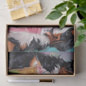 ベルネーズマウンテンドッグパピーズ飲むミルクシェイク 薄葉紙 (ギフト)