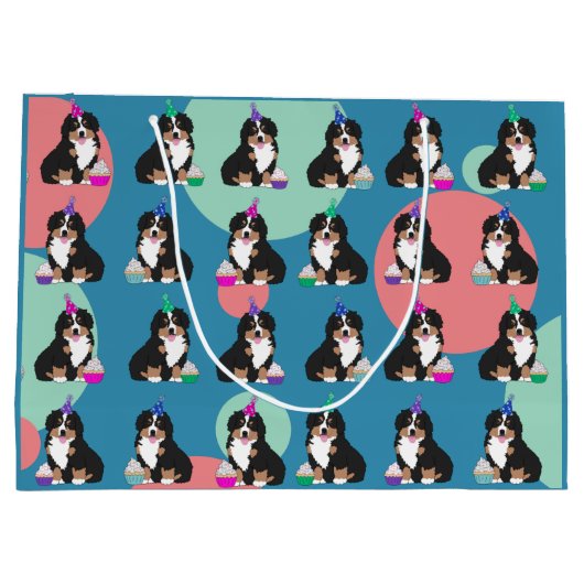 ベルネーズマウンテンドッグパピーラージ抱き枕 ラージペーパーバッグ (裏面)