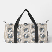 ベルネーズマウンテンドッグパピー絵を描の可愛いペットアート ダッフルバッグ (正面)