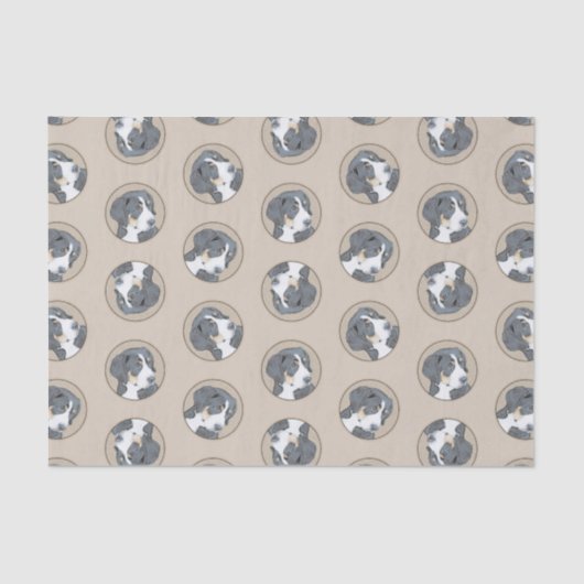 ベルネーズマウンテンドッグパピー絵を描の可愛いペットアート 薄葉紙 (正面)