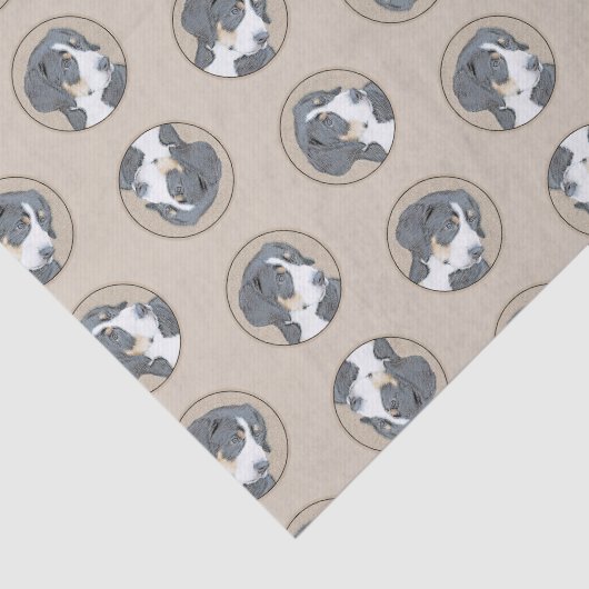 ベルネーズマウンテンドッグパピー絵を描の可愛いペットアート 薄葉紙 (詳細)