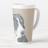 ベルネーズマウンテンドッグパピー絵画ズ – オリジナルアート カフェラテマグ (右アングル)