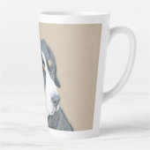 ベルネーズマウンテンドッグパピー絵画ズ – オリジナルアート カフェラテマグ (右)