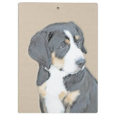 ベルネーズマウンテンドッグパピー絵画ズ – オリジナルアート クリップボード (裏面)