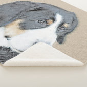 ベルネーズマウンテンドッグパピー絵画ズ – オリジナルアート シェルパブランケット (3/4)