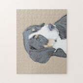 ベルネーズマウンテンドッグパピー絵画ズ – オリジナルアート ジグソーパズル (縦)