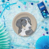 ベルネーズマウンテンドッグパピー絵画ズ – オリジナルアート ペーパープレート (パーティー)