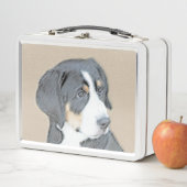 ベルネーズマウンテンドッグパピー絵画ズ – オリジナルアート メタルランチボックス (インサイチュ)