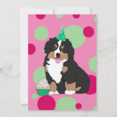 ベルネーズマウンテンドッグパピー誕生日 招待状 (裏面)