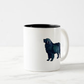 ベルネーズマウンテンドッグブラックウォーターカラー ツートーンマグカップ (正面右)