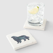 ベルネーズマウンテンドッグブラックウォーター色 ストーンコースター (横)