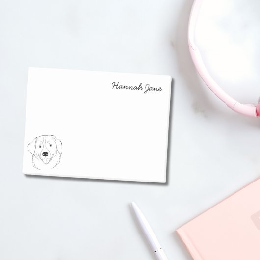 ベルネーズマウンテンドッグブラック&ホワイトパーソナライズされた ポストイット