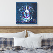 ベルネーズマウンテンドッグブルースター絵画リーナイト キャンバスプリント (インサイチュ (寝室))