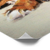 ベルネーズマウンテンドッグポートレートポスタープリント ポスター (角)