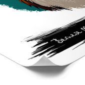 ベルネーズマウンテンドッグポートレート |ペットポートレート ポスター (角)