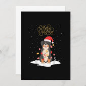 ベルネーズマウンテンドッグメリークリスマスベルナークリスマスC 招待状 (正面/裏面)