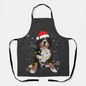 ベルネーズマウンテンドッグライトクリスマスマッチングファム エプロン (正面)