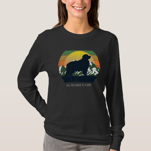 ベルネーズマウンテンドッグレトロ9 Tシャツ (正面)