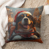 ベルネーズマウンテンドッグローラーコースタークリスマス クッション (ブランケット)