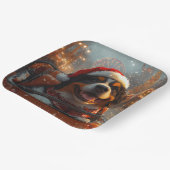 ベルネーズマウンテンドッグローラーコースタークリスマス ペーパープレート (傾斜あり)