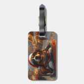 ベルネーズマウンテンドッグローラーコースタークリスマス ラゲッジタグ (裏面縦)