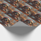 ベルネーズマウンテンドッグローラーコースタークリスマス ラッピングペーパー (角)