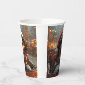 ベルネーズマウンテンドッグローラーコースタークリスマス 紙コップ (左)