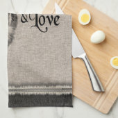 ベルネーズマウンテンドッグヴィンテージポートレートかわいい引用文 キッチンタオル (四つ折り)