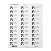 ベルネーズマウンテンドッグ差出人住所ラベル ラベル (フルシート)