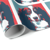 ベルネーズマウンテンドッグ政治パロディのポスター ラッピングペーパー (ロールコーナー)