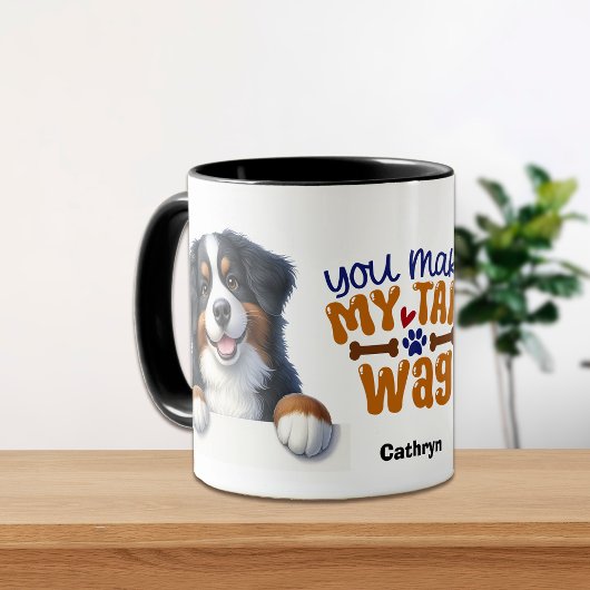 ベルネーズマウンテンドッグ私の尻尾を作る マグカップ