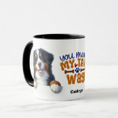 ベルネーズマウンテンドッグ私の尻尾を作る マグカップ (正面左)