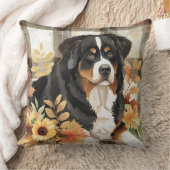 ベルネーズマウンテンドッグ秋水彩花 クッション (ブランケット)