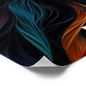 ベルネーズマウンテンドッグ紙クイリングアートポートレート ポスター (角)