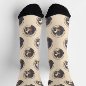 ベルネーズマウンテンドッグ絵を描ベルナーのかわいいペットアート ソックス (上部)