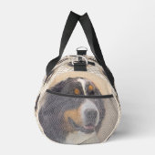 ベルネーズマウンテンドッグ絵を描ベルナーのかわいいペットアート ダッフルバッグ (右)