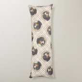 ベルネーズマウンテンドッグ絵を描ベルナーのかわいいペットアート ボディピロー (裏面 (縦))