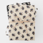 ベルネーズマウンテンドッグ絵を描ベルナーのかわいいペットアート ラッピングペーパーシート (インサイチュ)