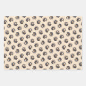 ベルネーズマウンテンドッグ絵を描ベルナーのかわいいペットアート ラッピングペーパーシート (正面)