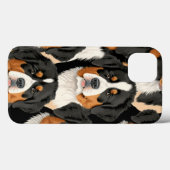 ベルネーズマウンテンドッグ装飾シームレスパターン Case-Mate iPhoneケース (裏面 (横))