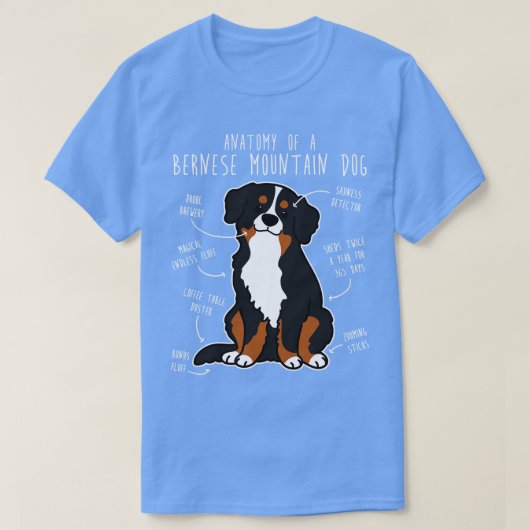 ベルネーズマウンテンドッグ解剖学1 Tシャツ (デザイン正面)