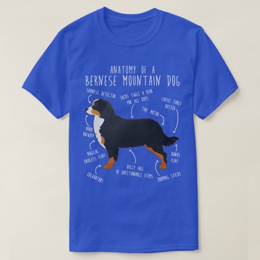 ベルネーズマウンテンドッグ解剖学2 Tシャツ (デザイン正面)