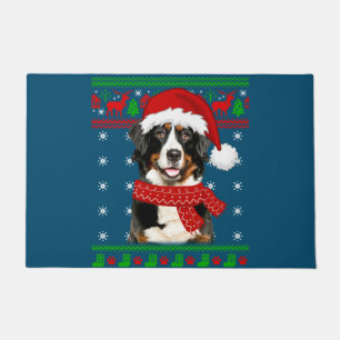 ベルネーズマウンテンドッグ醜いセータークリスマスパピー ドアマット