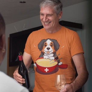ベルネーズマウンテンドッグ食べズフォンデュ Tシャツ