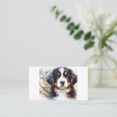 ベルネーズマウンテンドッグAI子犬 名刺 (スタンド正面)