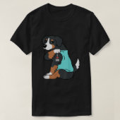 ベルネーズマウンテンドッグIラブパパおもしろい犬 Tシャツ (デザイン正面)