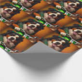 ベルネーズマウンテンドライビングバイクセントパトリックの日 ラッピングペーパー (角)