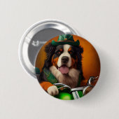 ベルネーズマウンテンドライビングバイクセントパトリックの日 缶バッジ (正面&裏面)