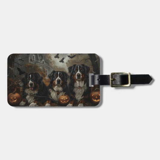 ベルネーズマウンテンハロウィンナイトドギーディライト ラゲッジタグ (正面横)