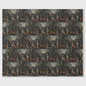 ベルネーズマウンテンハロウィンナイトドギーディライト ラッピングペーパー (フラット)